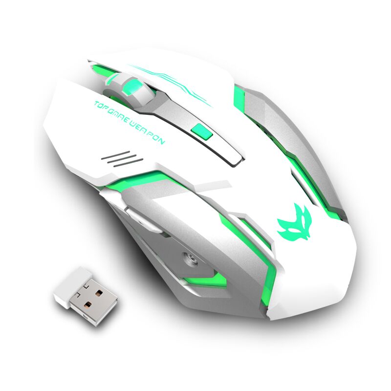 Wireless Optical Mouse Wireless Usb Mouse Notebook Mouse Cute Computer Mouse Bluetooth Mouse Mute Mouse: White