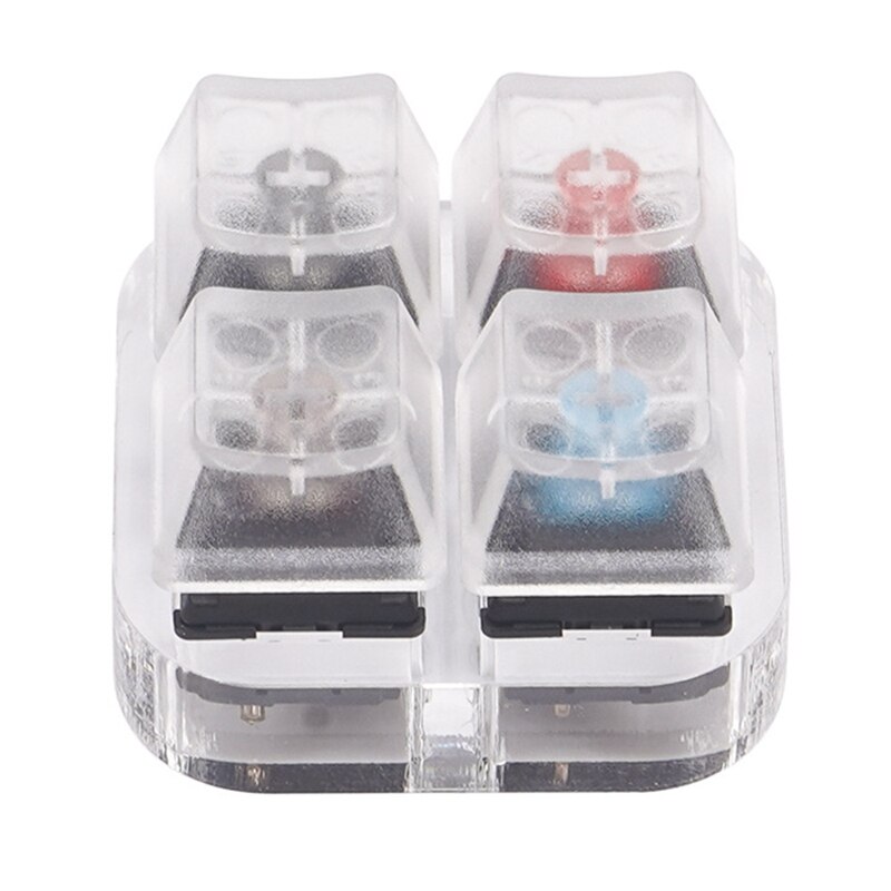 4 Key Caps Mechanical Keyboard Switches Tester Sampler Acrylic Caps Translucent Keycaps Kit for Cherry MX Testing Tool: Default Title