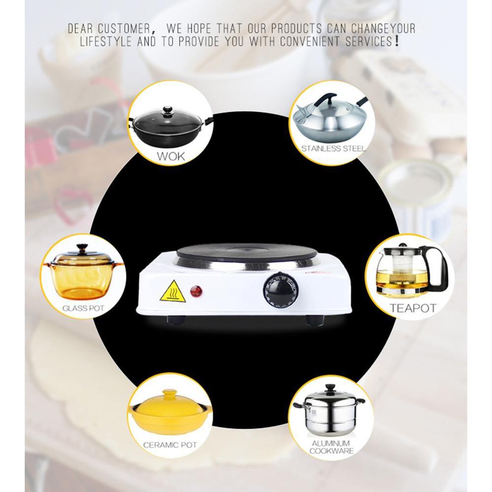 1000w Plates for Cooking, Electric Single Burner,Stainless Steel Plate for Kitchen