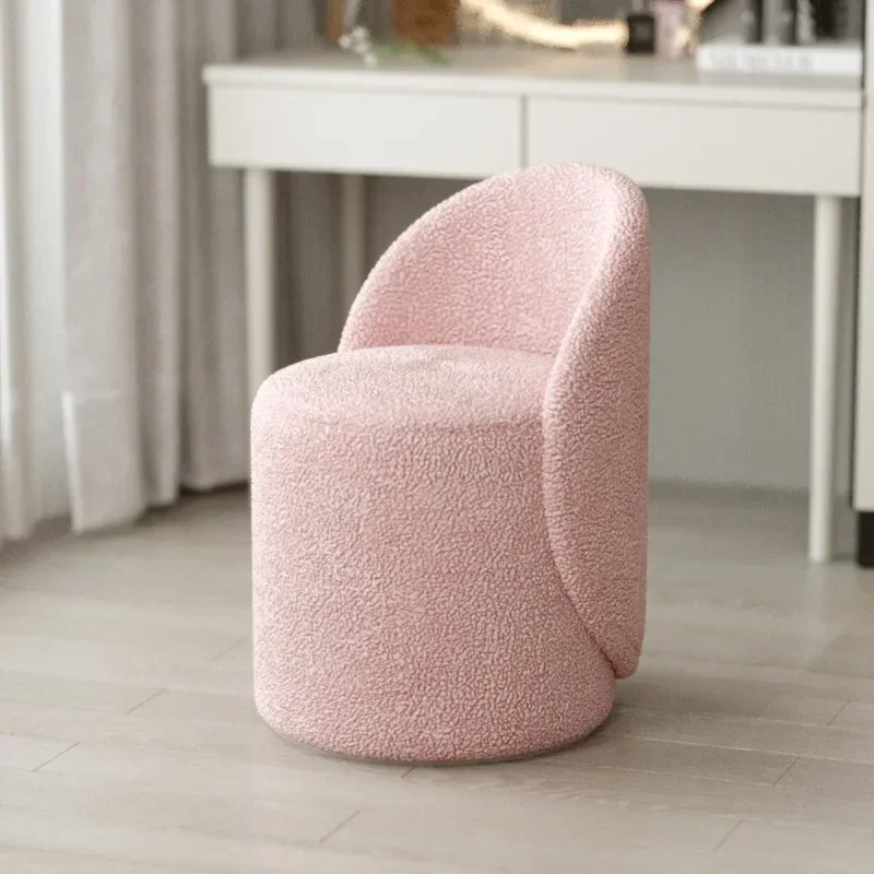 Soveværelse makeup stole taburetter lys luksus cashmere lammestol forfængelighed enkel kommode skammel møbler