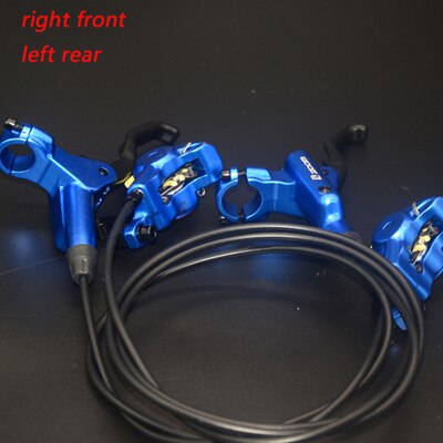 ZOOM Brake bicycle bike mtb Hydraulic Disc brake set clamp mountain bike Brake Update: blue R-Front L-Rear