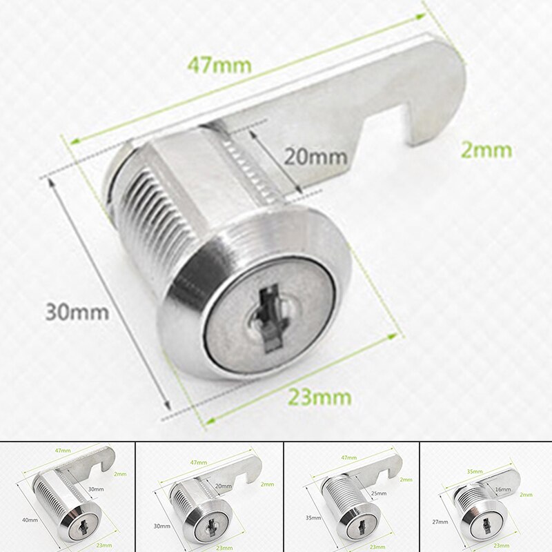 6/20/25/30mm Cam Lock Door Barrel Drawer Cabinet Mail Box Locker Cupboard 2 Key