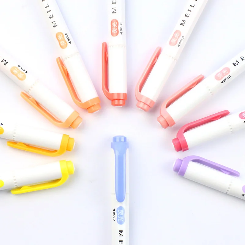 3/5/10/25 Farben Textmarker Pastellmarker Doppelspitze Fluoreszierender Stift für Kunstzeichnungen Kritzeln Markieren Schule Büromaterial