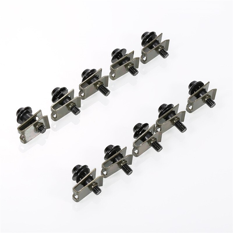 10 Uds. Tornillos de aluminio para motocicleta M5, tornillos de sujeción, Tuercas de resorte, accesorios para motocicletas, tuercas y pernos metálicos para camiones y automóviles