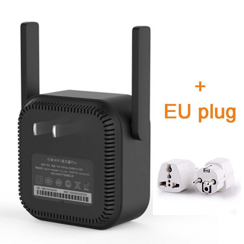 Xiaomi Mijia Smart Home Router Wifi Range Extender Pro Amplifier 300M Network Expander Repeater Power Extender Antenna Office: Add EU Plug