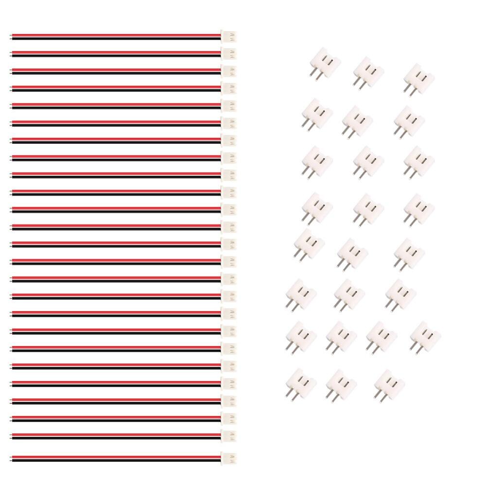 10/20/50 Sets 2 Wires Battery Plug Connector JST XH 2.5-2 Pin Battery Connector Plug Female & Male With 120MM Wire
