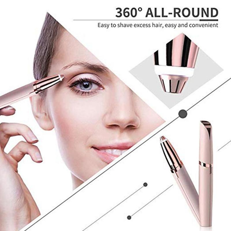 Elektrische Wenkbrauw Trimmer Vrouwen Mini Wenkbrauw Scheerapparaat Instant Pijnloos Gezicht Wenkbrauwen Hair Remover Epilator Draagbare Scheermes Ontharing