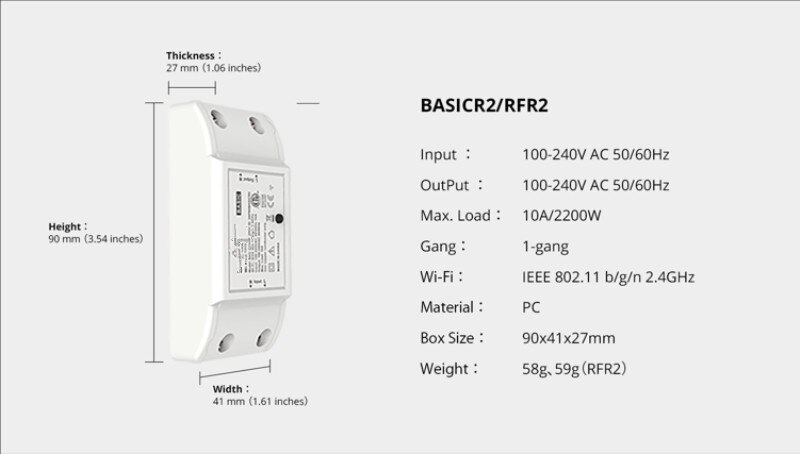 Smart Home WiFi Wireless Switch Module For Apple Android APP Remote Control Switch Smart Home For ITEAD