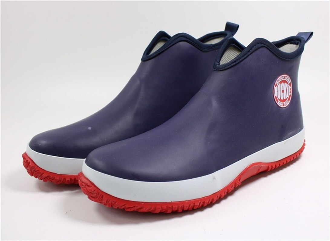 Men Ankle Boots Fishing Casual Men's Shoes Waterproof Rain Boots Male Rubber Winter Chef Work Shoe Fishing Wellies Footwear