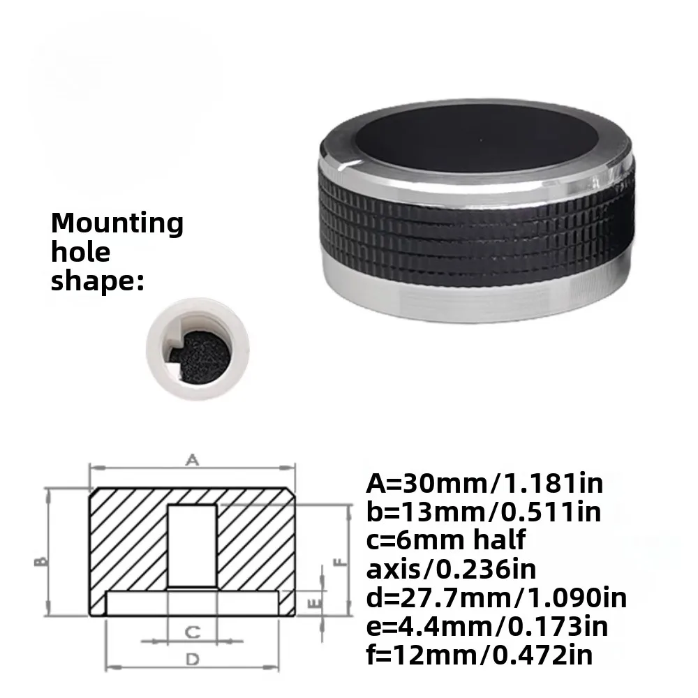 Auto Audio Knop - Volumeregeling Potentiometer Kap voor GM Navigatie DVD/CD - 7P Schakelaar Pin: Cyaan