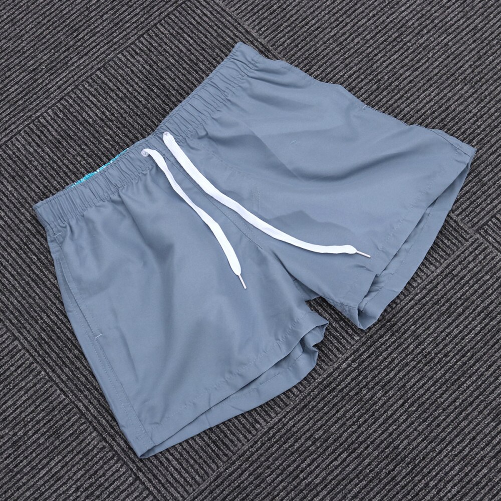 Mens Beach Shorts Kleur Beknopte Stijl Zomer Shorts Zwemmen Kofferbak Beachwear - Size (Grijs)