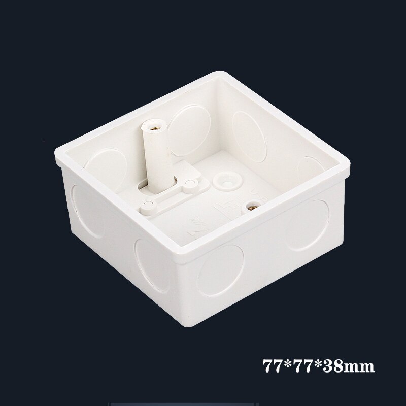 Type 86 kassette fortykket pvc samledåse universal skjult stikkontakt boks bund skjule stash: 77 x 77 x 38mm