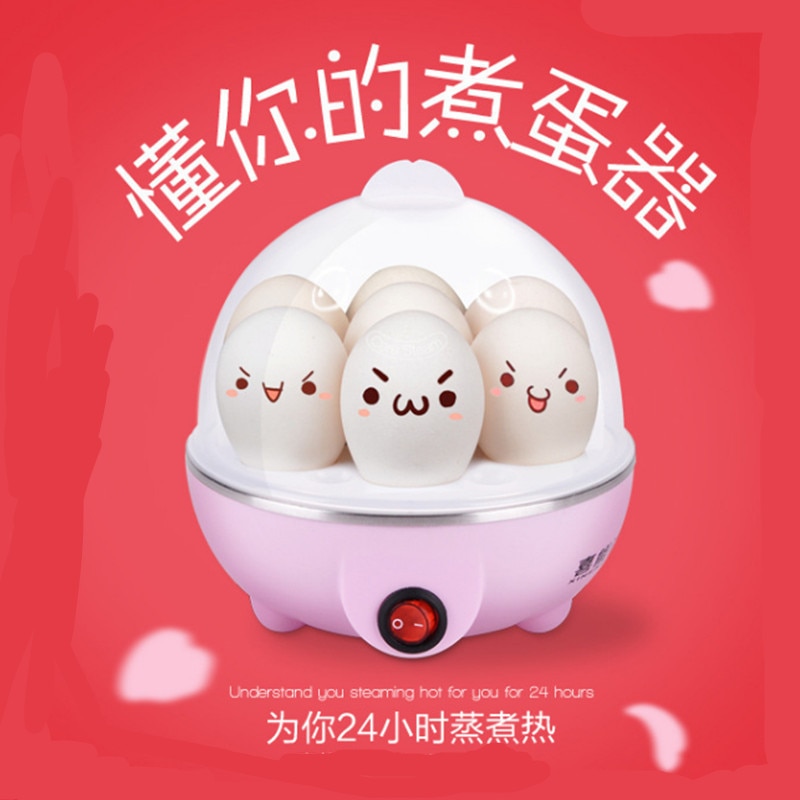 Electric Egg Cooker, Omelet, Scrambled, Soft, Medium, Hard-Boiled Boiler Cooker with Auto Shut-Off and Buzzer, Measuring Cup In