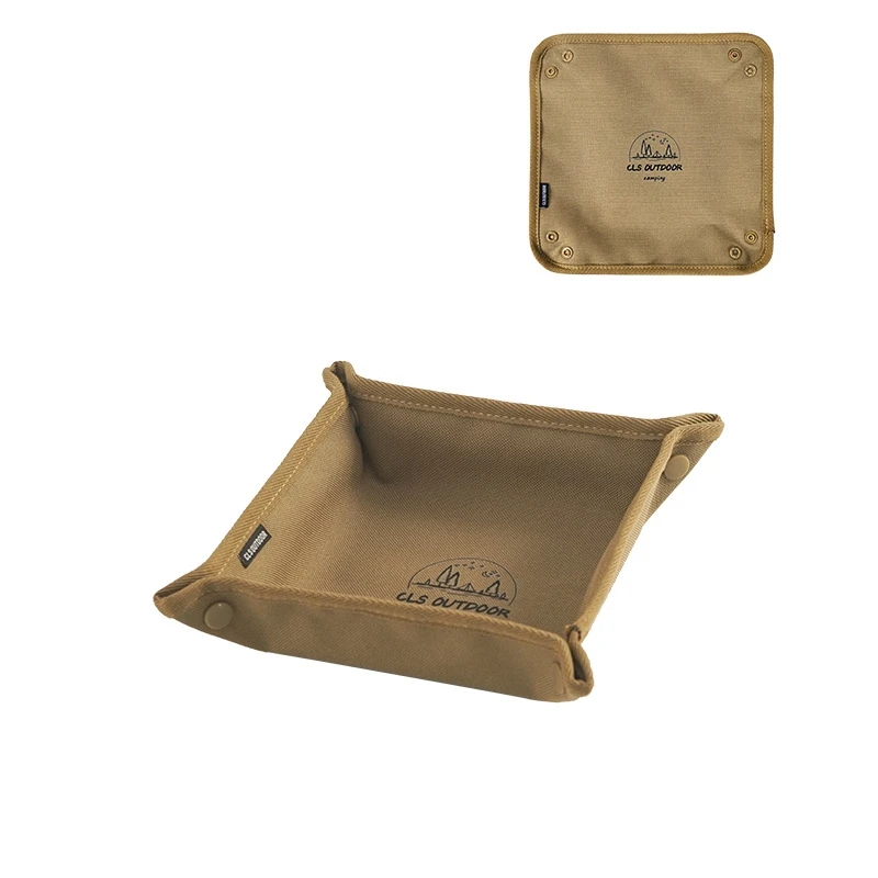 1pc Portable Camping Organizer Tray - Compact Home and Travel Storage Box for Clutter-Free Camping: Silver