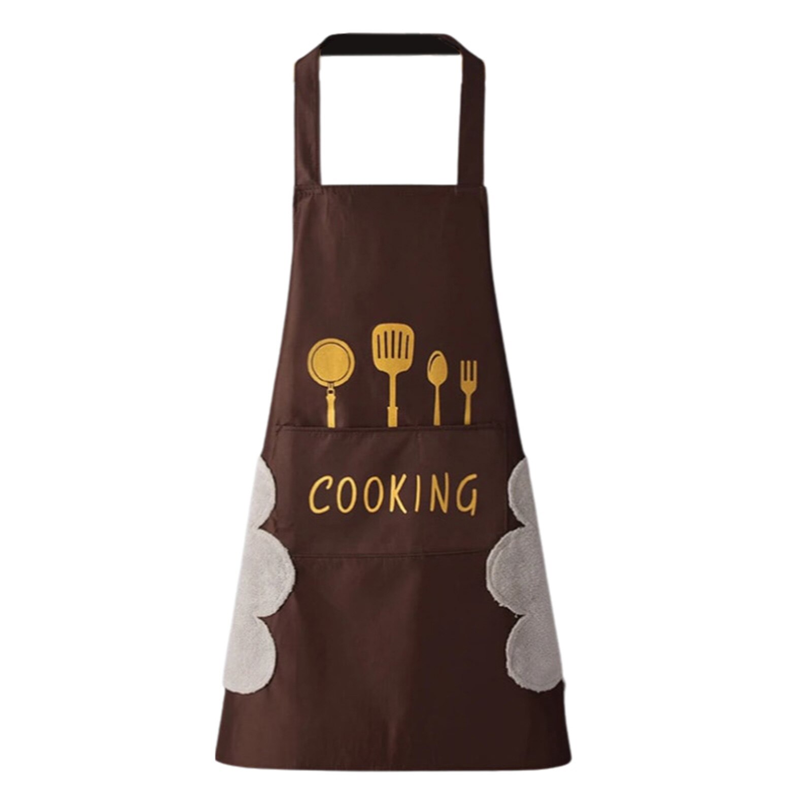 Waterproof Apron Kitchen Oil-Proof Protective Cooking Apron with Large Pocket for Men Women Black/Brown/Green