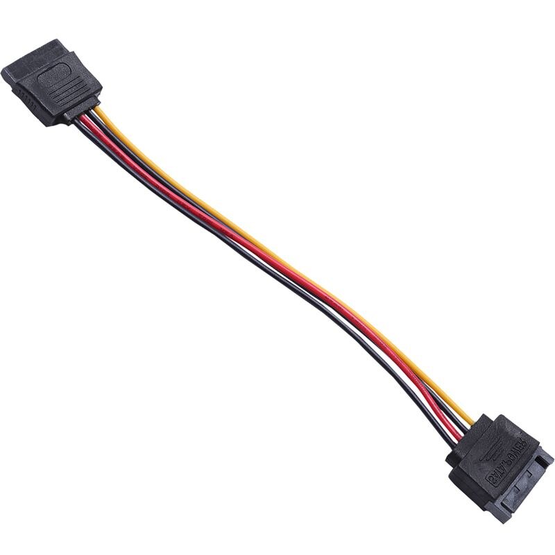 PC SATA 15 Pin Male to Female HDD Power Cable Converter Adapter