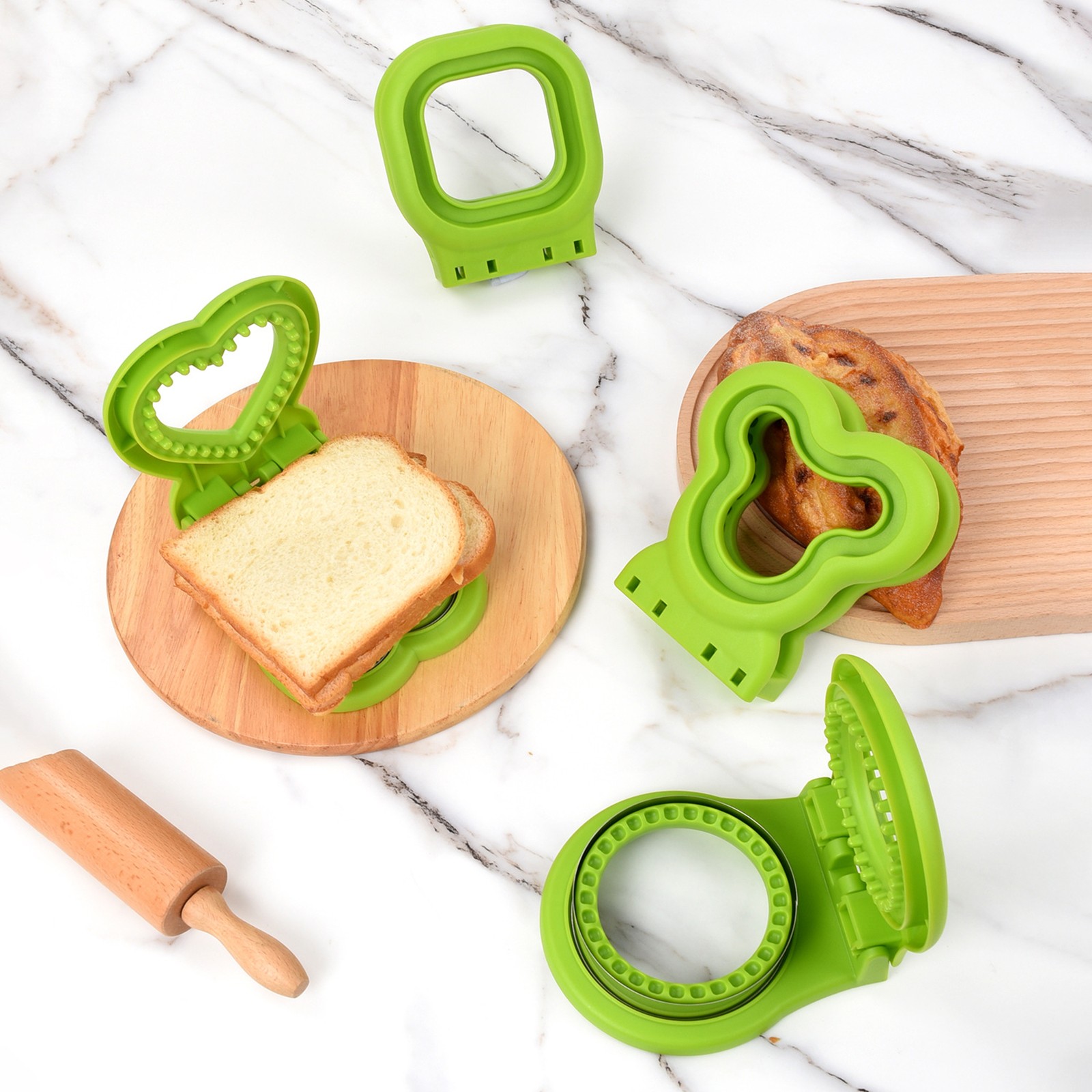 Sandwich Cutter And Sealer，Sandwich Cutters For Kids Lunch，Peanut Butter Jelly Sandwich Cutter