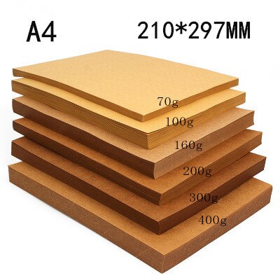 Donker naturel kraft karton enkele kaarten 225gr A5 - 125 vellen