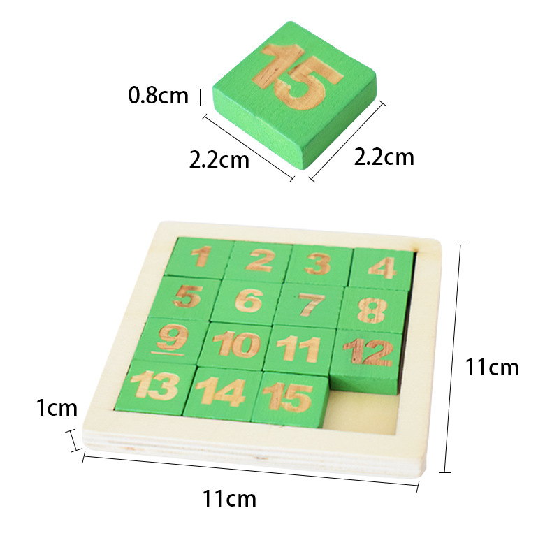 1-15- cifret puslespil intelligens spil træ digital klotski 2 stk voksne børns pædagogiske puslespil legetøj træpuslespil klassisk legetøj