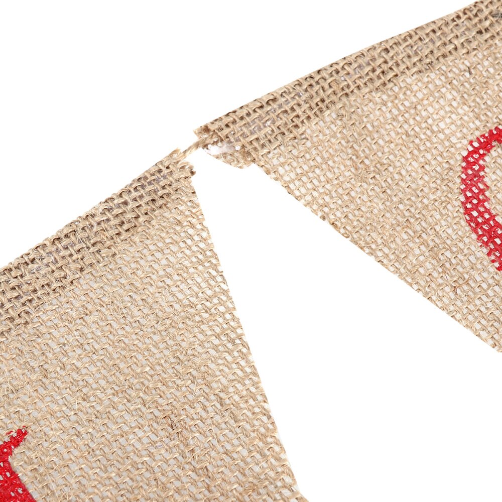 TINKSKY 2 Meters LOVE Letters and Hearts Valentine's Day Bunting Banners Rustic Jute Burlap Pennant Flags Vintage Wedding Garlan