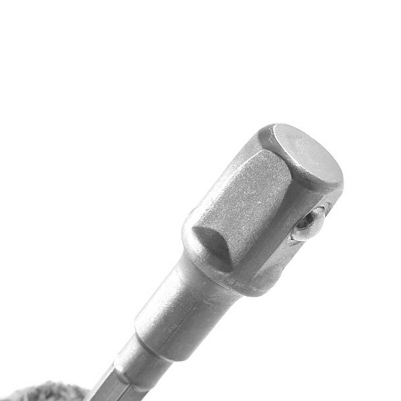 8PCS Drill Socket Bit Adapter for Impact Driver with Hex Shank To Square Socket Drill Bits Bar Extension 1/4 3/8 1/2 Bit Set