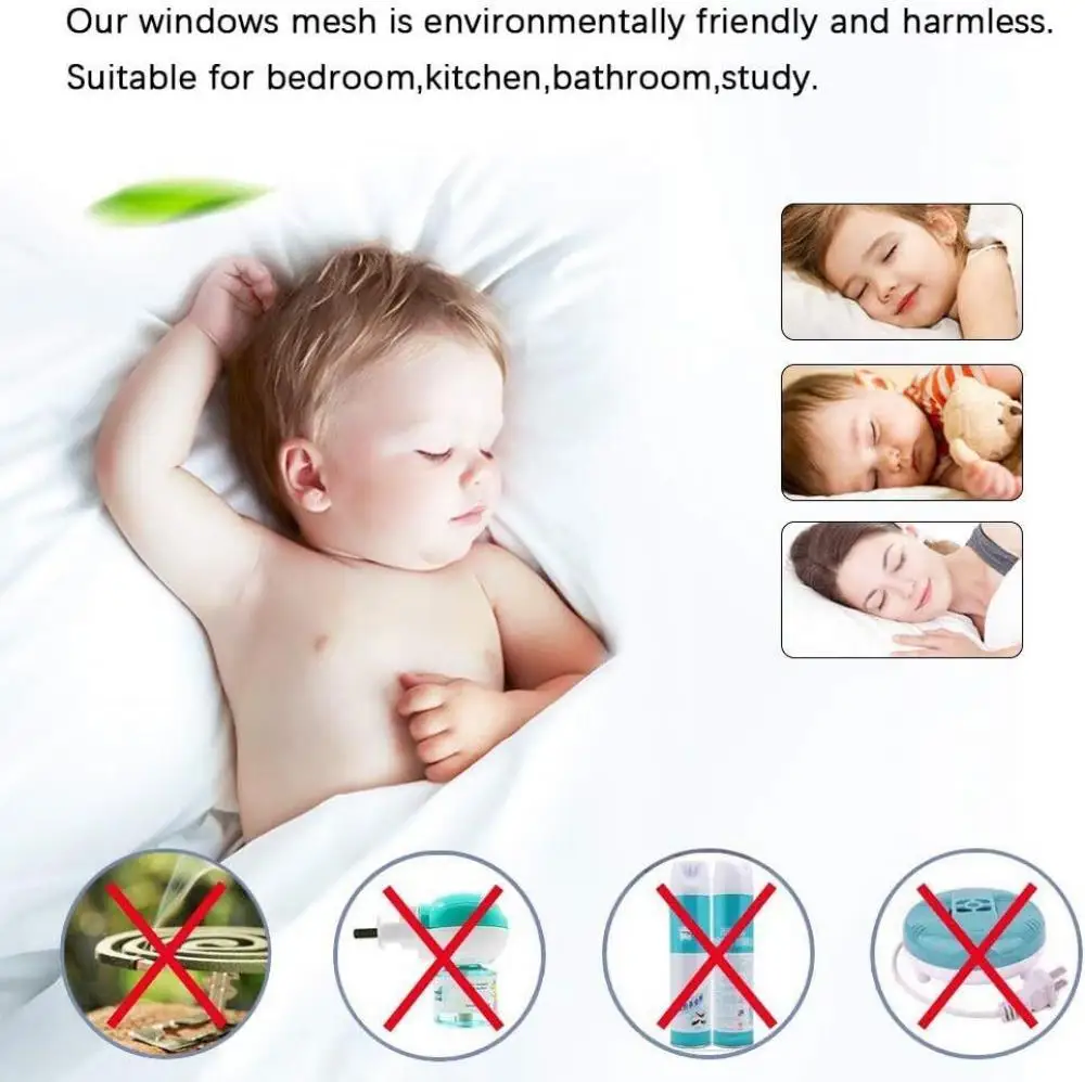 Sommar självhäftande fönsterskärm myggskyddande förhindrar flygande insekter osynliga nätgardiner avtagbar magnetisk skärmfönster