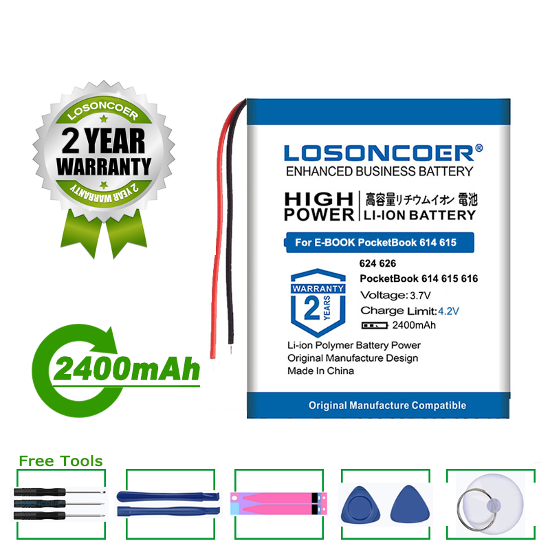 2400mAh 306070PL Battery For PocketBook 614 626 615 627 touch lux 3 626 Plus 632 Basic Touch 2 Touch HD 3 4G-15 4K-19 306075: Default Title