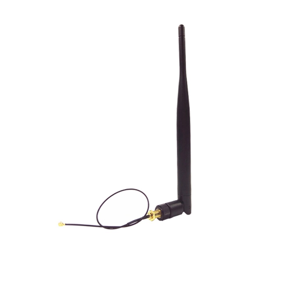 2.4G 5dBi Peak Gain WIFI Module Antenna Ipex Omni-directional Figh Gain Aerial SMA Male Wireless WLAN Router Connector CableQ022: Black