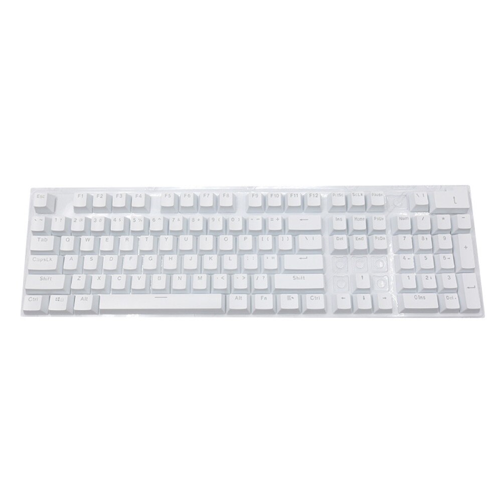 104Pcs Universal Key Cap Set Ergonomic Doubleshot Backlit Keycaps for Mechanical Keyboard Key Caps Keycap Keyboards Accessories: White
