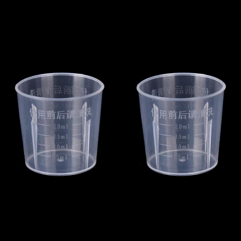 Measure Jug Pour Spout Surface Kitchen Laboratory Measuring Cup Scale Transparent Cooking Tool 20/30/50/300/500/1000ML #1025: 2pcs 20ml