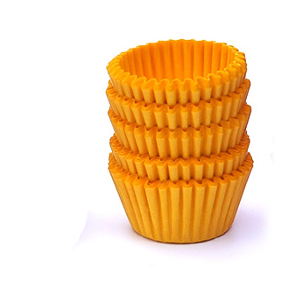1000Pcs/Set Mini Paper Cake Egg Tart Mold Baking Muffin Cake Cups Bakeware Pastry Tools for Chocolate Cupcake Wraps: Yellow
