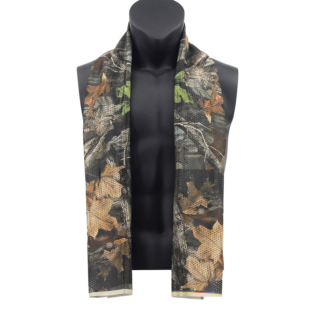 Jagd Gittergewebe Atmungsaktive Schal 165*48 cm Taktische Bandana Spezielle Bedienungen Tarnung Gesicht Handtuch Gewehr Tarnung Netz: Orange