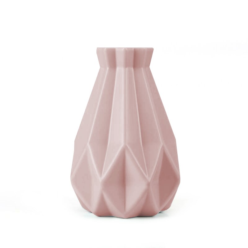 Origami Flower Vases Imitation Ceramic Flower Vase Basket Tabletop Plants Home Decor Bonsai Decor Flower Arrangement Container: Burgundy