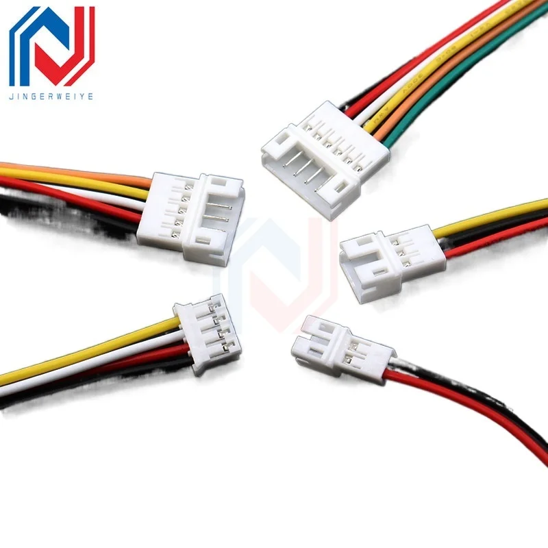 5 st. jst 1.25mm ph2.0 xh2.54 förlängningsledning 2/3/4/5/6/ -polig  ph 2.0mm xh2.54mm- hane-hona-kontakt med kabel 10/20/30cm 26 awg