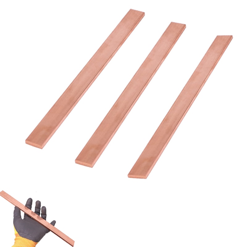 1Pc 99.9% Pure Red Copper Platte Metalen Plaat Dikte 1/1.5/2/3/4/5Mm T2 Koperen Strip Koperen Plaat Diy Materiaal