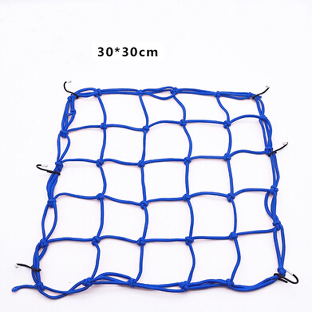 Motorfiets bagagenet fiets 6 haken vasthouden brandstoftank bagagenet web bungee zwart motorfiets fiets 6 haken tank auto styling: Blauw