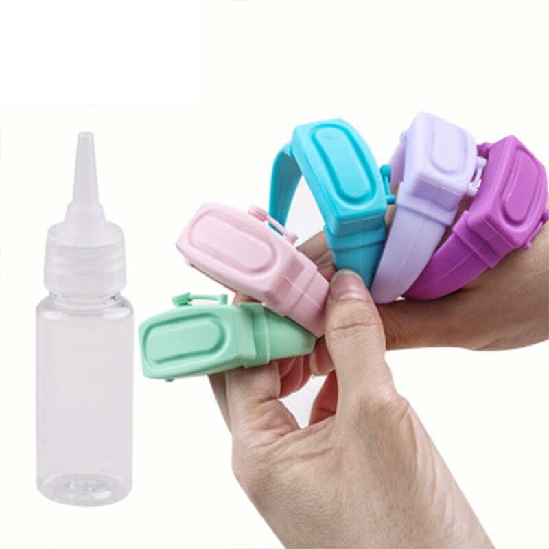 Dispensador de mano líquido para niños y adultos, bombas de Gel para lavar manos, pulsera dispensadora, pulsera de mano, dosificación de silicona, pulsera
