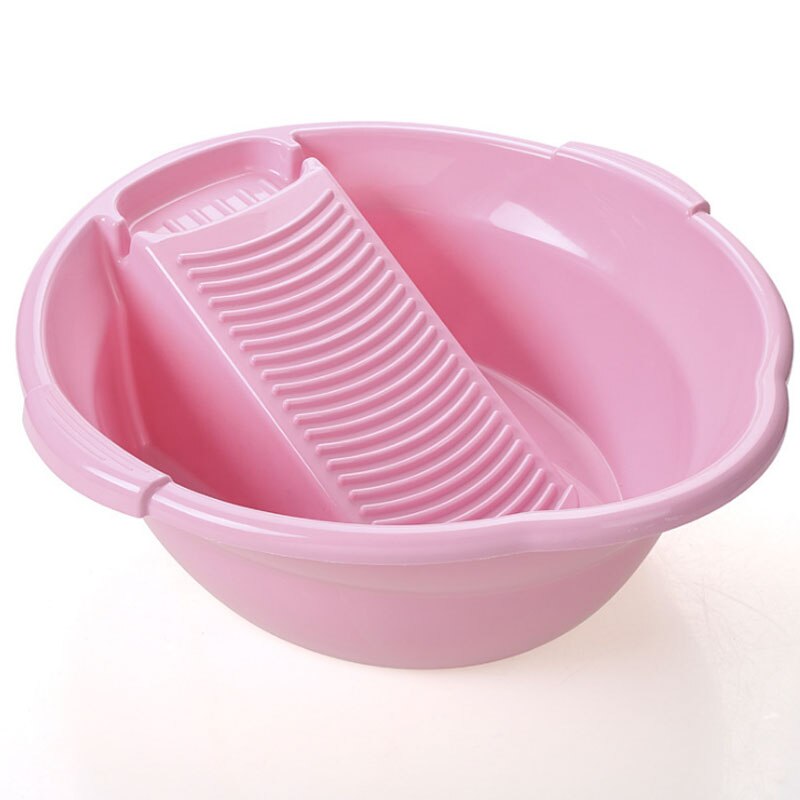 Large plastic wash basin with foam broom practical thickening baby underwear laundry tub convenient home supplies