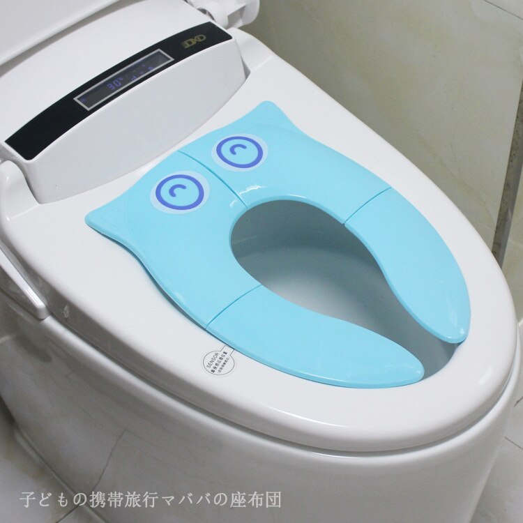 Leuke Kikker Opvouwbare Draagbare Reizen Plastic Baby Toiletbril Thuis Hotel Zindelijkheidstraining Seat Voor Kinderen Peuter Pot Stoel Pad /Mat