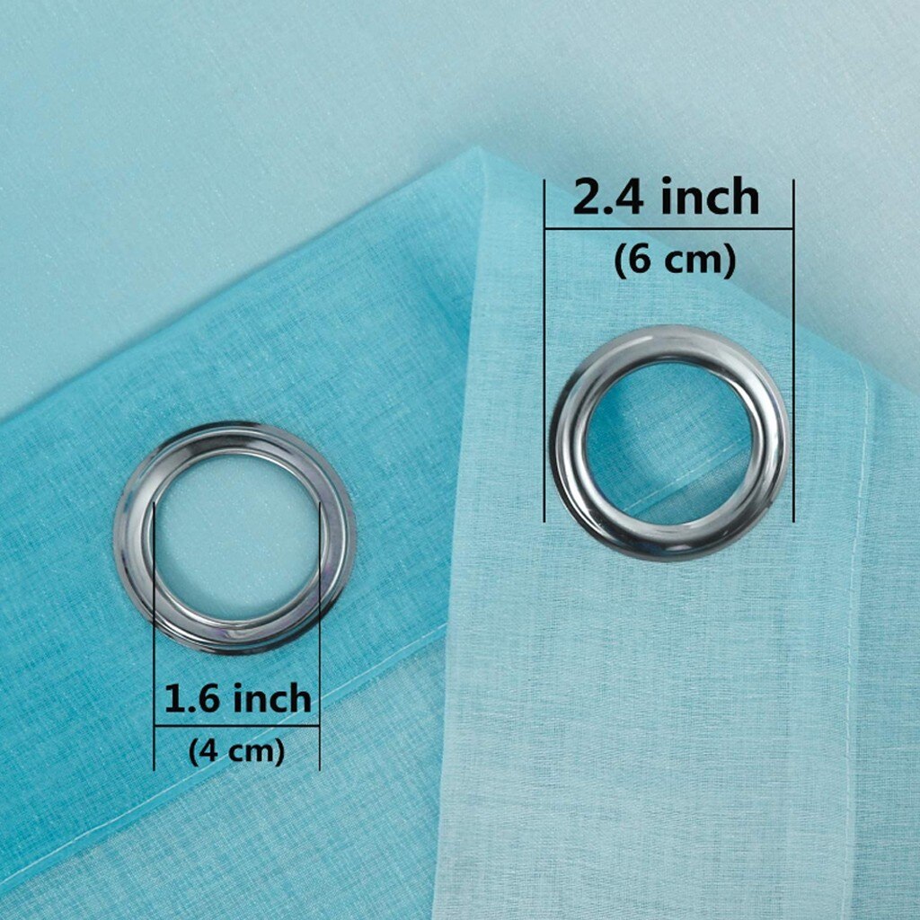 Gradiënt Gordijn Multi Effen Kleur Faux Grommet Li... Grandado