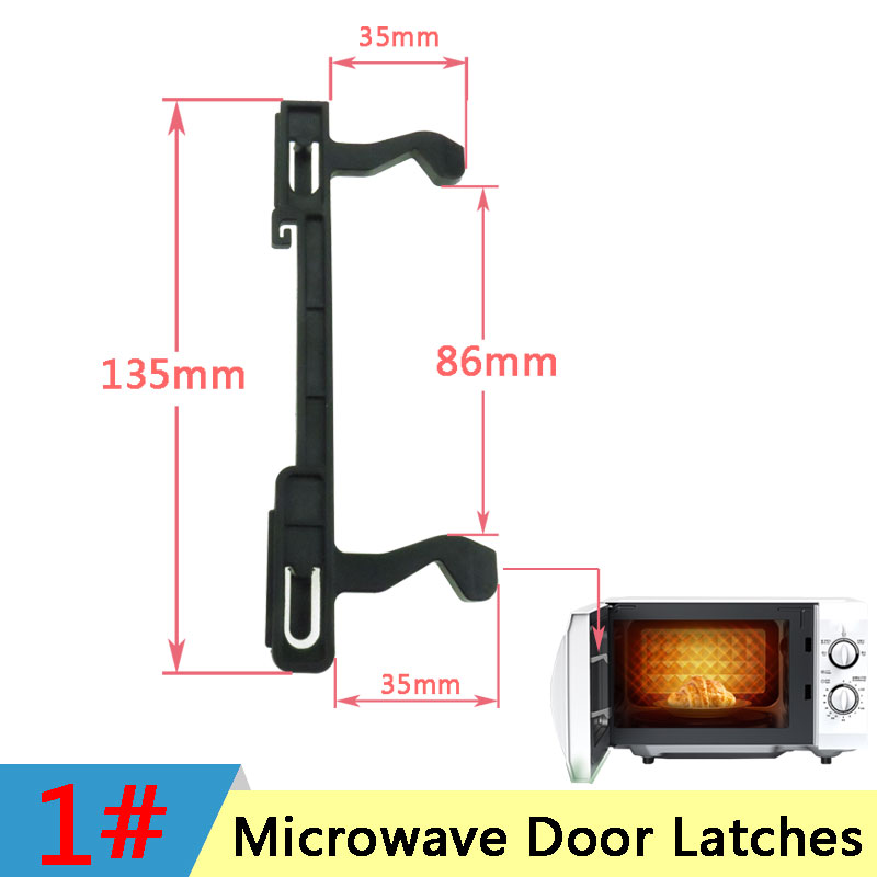 Microwave Hook Door Latches for Samsung Galanz Panasonic Midea Microwave Oven Hook Door Latch Spare Parts Accessories WBLMG-1#-1