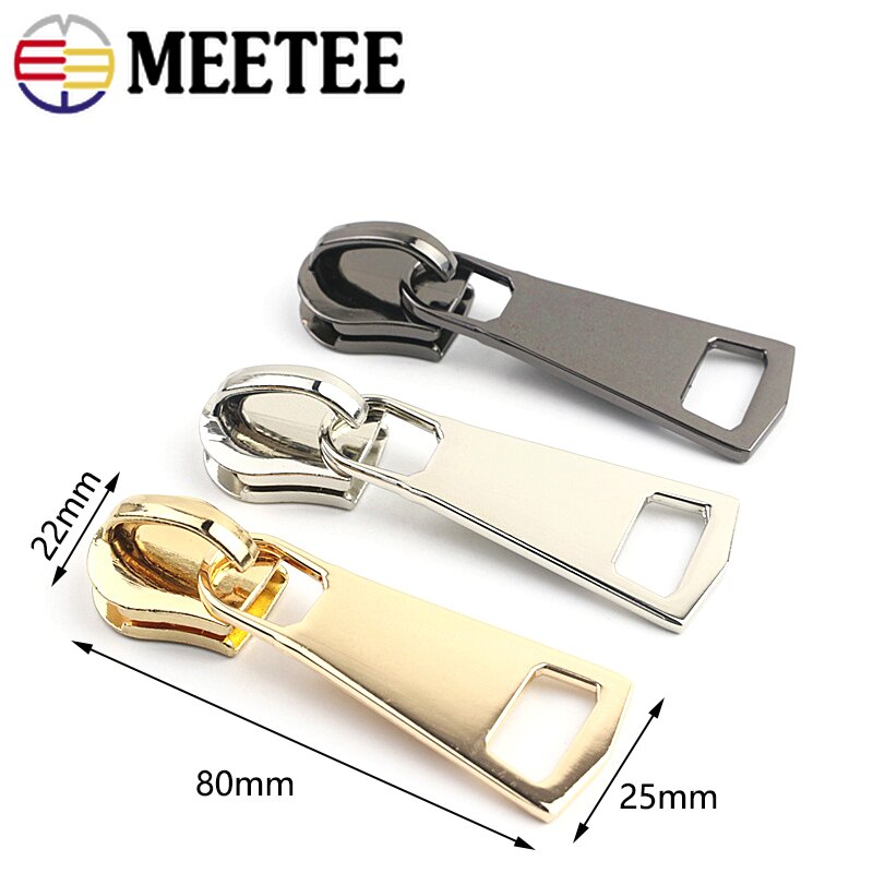 Deslizadores de cremallera de Metal, kit de reparación de cremalleras para chaqueta, extractor de bolsas de mano, BILLETERA, accesorios de costura, 5 piezas, 15 #