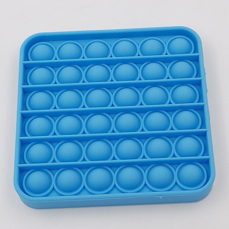 Rodent Pioneer Games Push Bubble Toy Squeeze Toys Fidget Toy Squares Necessities Push Bubble Fidget Sensory Toy: Square blue