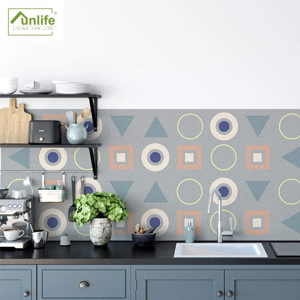 Funlife®40X250Cm Geometrische Terrazzo Muur Sticker Peel & Stick Decoratief Behang Voor Woonkamer Badkamer Keuken Home Decor