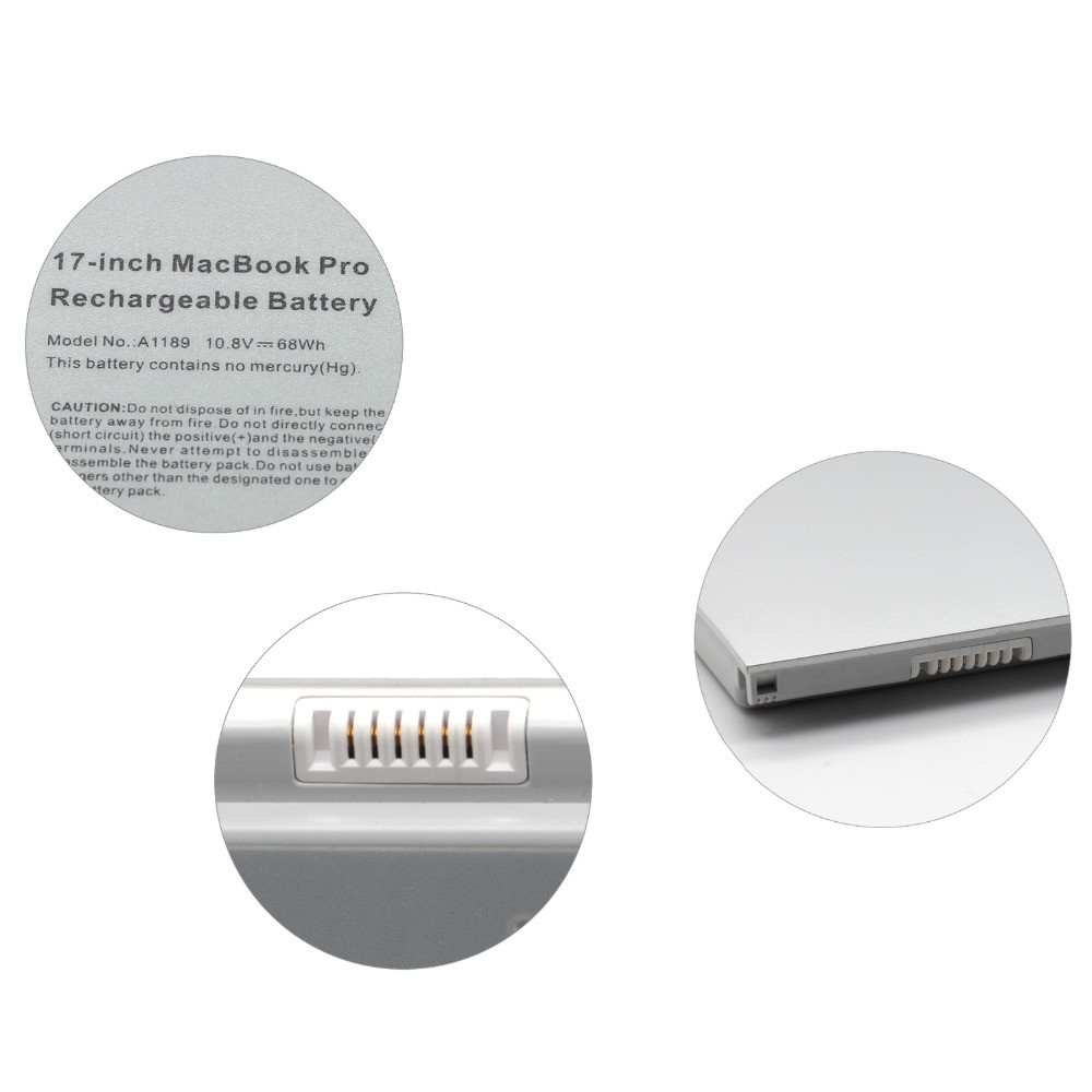 100% Original 10.8V 6600mAh Notebook Laptop A1189 Battery FOR Apple MacBook Pro 17&#39;&#39; A1212 A1229 A1261 A1151 MA092T MA897X/A