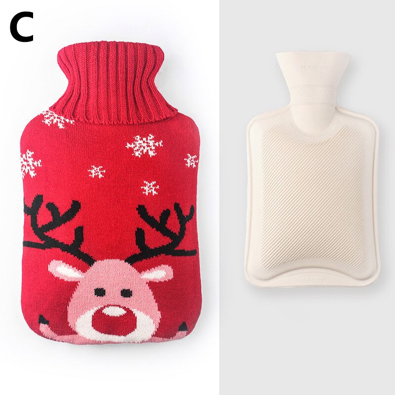 1000ml vandflaskegummi varmt vand baghåndsvarmere mavevarmer jul håndvarmere klassisk håndvarmer: 03