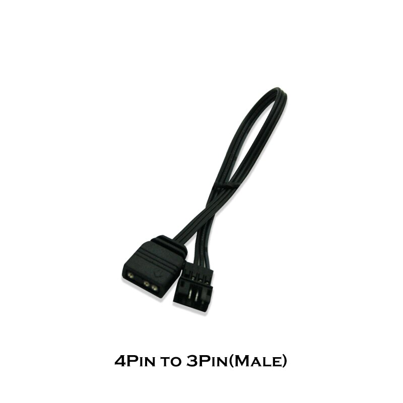 Rgb controller synkroniseringskabel, der bruges til belysning kontrolboks 5v,  lille 6 pin ventilator tilslut  to 3 pin (4-1)  hun - han adapter linje: 4 pin  to 3 pin (han)