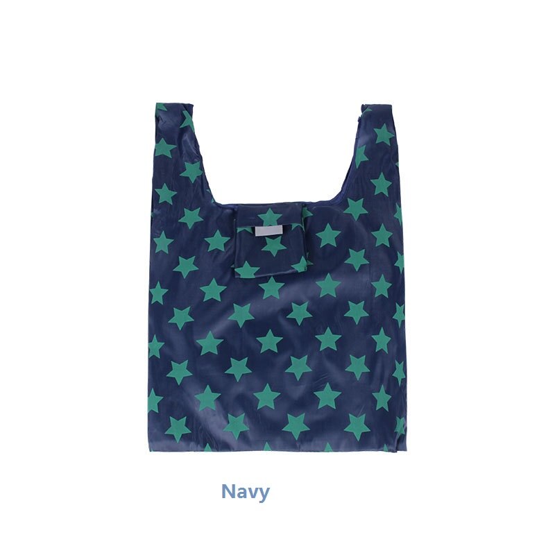3pcs Oxford Cloth Shopping Bag Eco-friendly Folding Reusable Portable Shoulder Handbag For Travel Grocery Bags: Navy