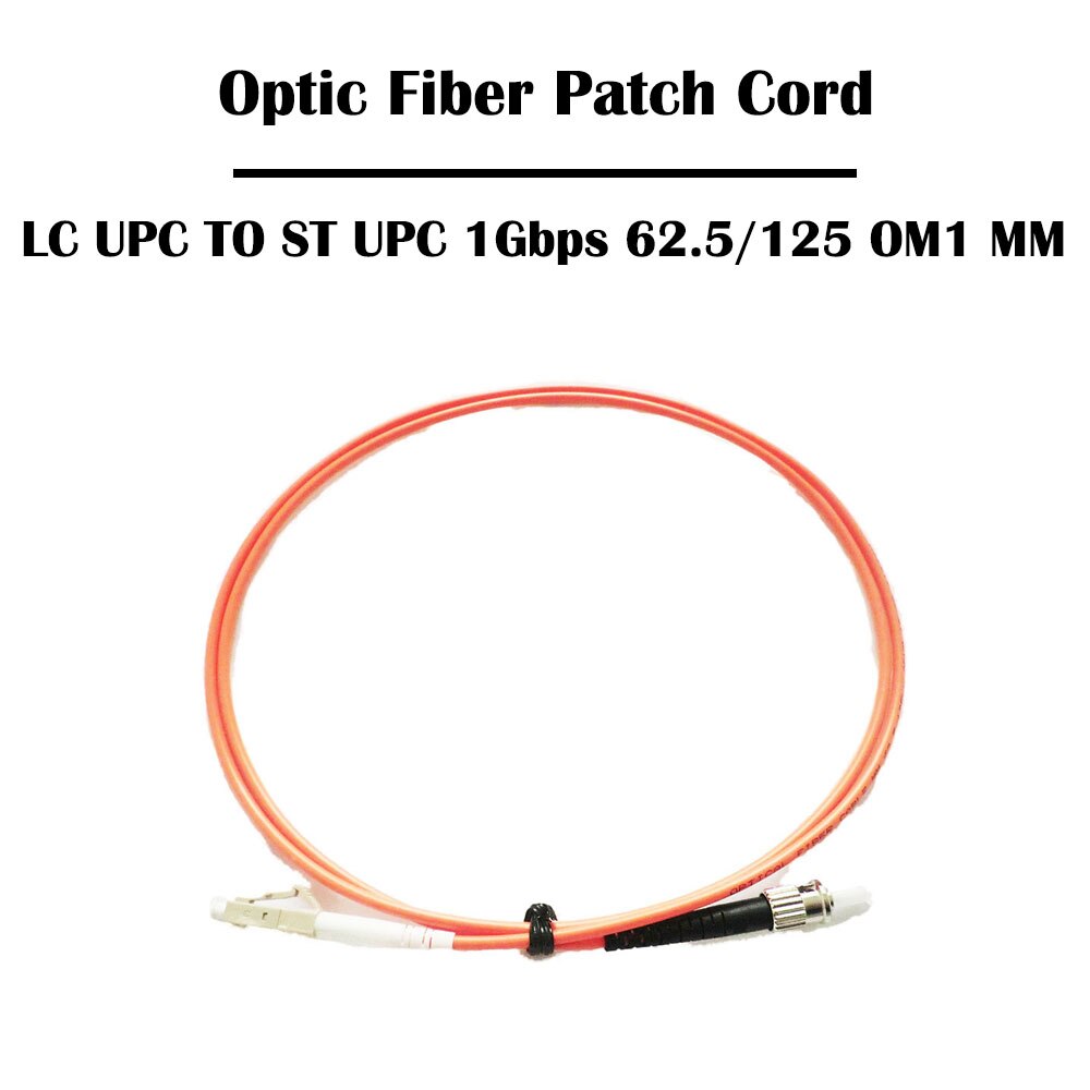 5 Pieces 15 Meter LC TO ST Fiber Patch Cord UPC/APC Single Mode SM Multi Mode MM Simplex 3.0mm Ethernet Networking FTTH