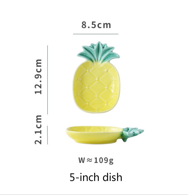 Sød keramisk ananas tallerken skål fad frugter til restaurant tallerkener hjemme piatti keramik tallerken snack tallerkener: 5- tommer skål